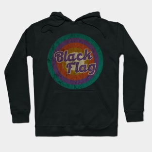 Black Flag - Retro Circle - DESIGN -  Vintage Hoodie